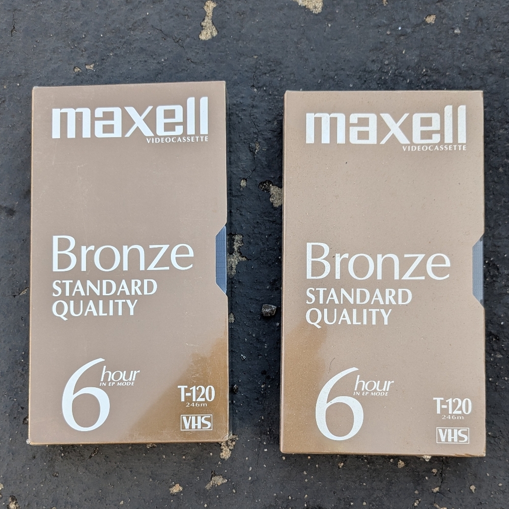 BRAND NEW Maxwell T-120 Blank VHS Tapes